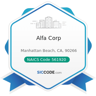 Alfa Corp - NAICS Code 561920 - Convention and Trade Show Organizers