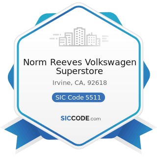 Norm Reeves Volkswagen Superstore - SIC Code 5511 - Motor Vehicle Dealers (New and Used)