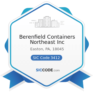 Berenfield Containers Northeast Inc - SIC Code 3412 - Metal Shipping Barrels, Drums, Kegs, and...