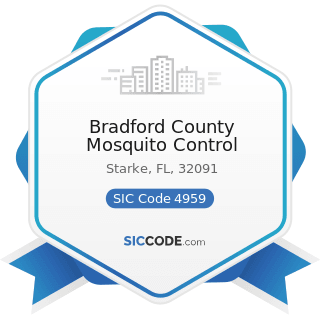 Bradford County Mosquito Control - SIC Code 4959 - Sanitary Services, Not Elsewhere Classified