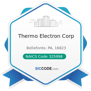 Thermo Electron Corp - NAICS Code 325998 - All Other Miscellaneous Chemical Product and...