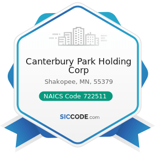Canterbury Park Holding Corp - NAICS Code 722511 - Full-Service Restaurants