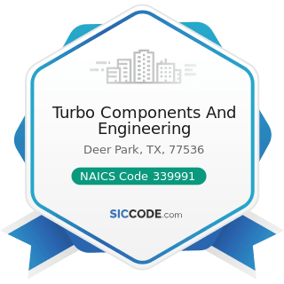 Turbo Components And Engineering - NAICS Code 339991 - Gasket, Packing, and Sealing Device...
