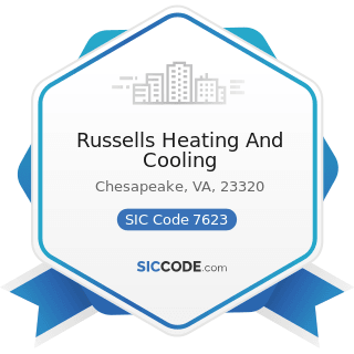 Russells Heating And Cooling - SIC Code 7623 - Refrigeration and Air-conditioning Service and...