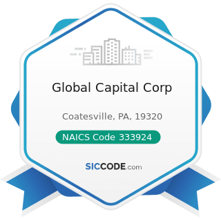 Global Capital Corp - NAICS Code 333924 - Industrial Truck, Tractor, Trailer, and Stacker...
