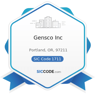 Gensco Inc - SIC Code 1711 - Plumbing, Heating and Air-Conditioning