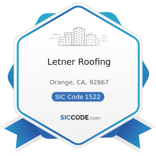 Letner Roofing - SIC Code 1522 - General Contractors-Residential Buildings, other than...