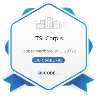 TSI Corp.s - SIC Code 1793 - Glass and Glazing Work