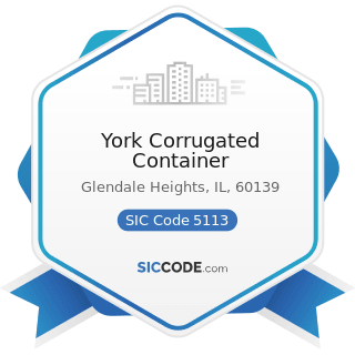 York Corrugated Container - SIC Code 5113 - Industrial and Personal Service Paper