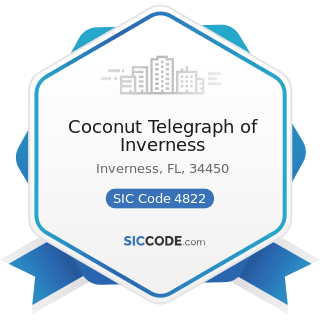 Coconut Telegraph of Inverness - SIC Code 4822 - Telegraph and other Message Communications
