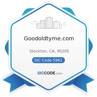 Goodoldtyme.com - SIC Code 5961 - Catalog and Mail-Order Houses