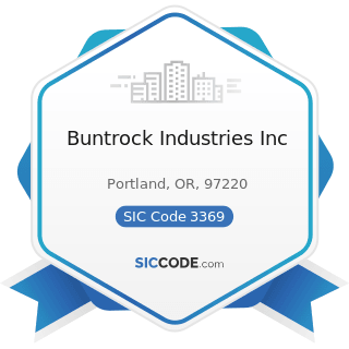 Buntrock Industries Inc - SIC Code 3369 - Nonferrous Foundries, except Aluminum and Copper