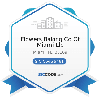 Flowers Baking Co Of Miami Llc - SIC Code 5461 - Retail Bakeries