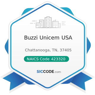Buzzi Unicem USA - NAICS Code 423320 - Brick, Stone, and Related Construction Material Merchant...
