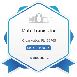 Motortronics Inc - SIC Code 3625 - Relays and Industrial Controls