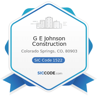 G E Johnson Construction - SIC Code 1522 - General Contractors-Residential Buildings, other than...