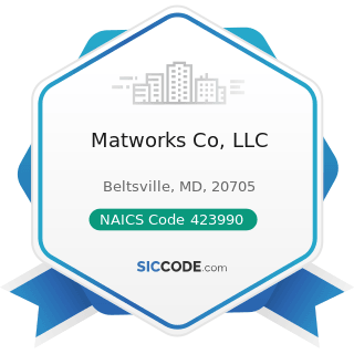 Matworks Co, LLC - NAICS Code 423990 - Other Miscellaneous Durable Goods Merchant Wholesalers