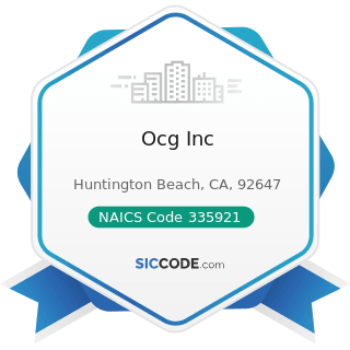 Ocg Inc - NAICS Code 335921 - Fiber Optic Cable Manufacturing
