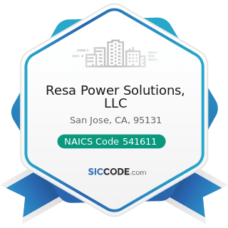 Resa Power Solutions, LLC - NAICS Code 541611 - Administrative Management and General Management...