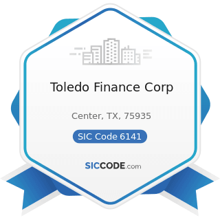Toledo Finance Corp - SIC Code 6141 - Personal Credit Institutions