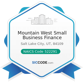 Mountain West Small Business Finance - NAICS Code 522291 - Consumer Lending