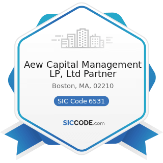 Aew Capital Management LP, Ltd Partner - SIC Code 6531 - Real Estate Agents and Managers