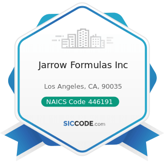 Jarrow Formulas Inc - NAICS Code 446191 - Food (Health) Supplement Stores