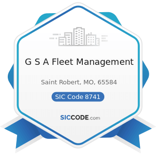 G S A Fleet Management - SIC Code 8741 - Management Services