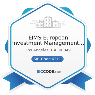 EIMS European Investment Management Services Inc - SIC Code 6211 - Security Brokers, Dealers,...