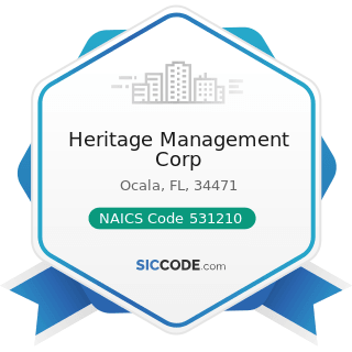 Heritage Management Corp - NAICS Code 531210 - Offices of Real Estate Agents and Brokers