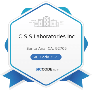 C S S Laboratories Inc - SIC Code 3571 - Electronic Computers