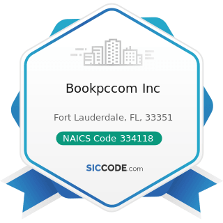 Bookpccom Inc - NAICS Code 334118 - Computer Terminal and Other Computer Peripheral Equipment...