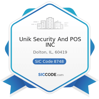 Unik Security And POS INC - SIC Code 8748 - Business Consulting Services, Not Elsewhere...