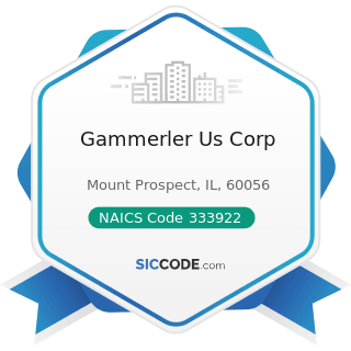 Gammerler Us Corp - NAICS Code 333922 - Conveyor and Conveying Equipment Manufacturing