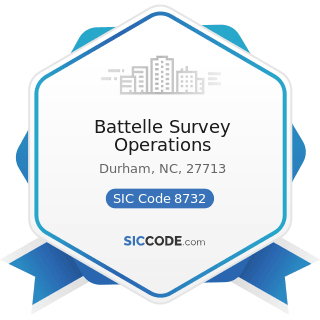 Battelle Survey Operations - SIC Code 8732 - Commercial Economic, Sociological, and Educational...