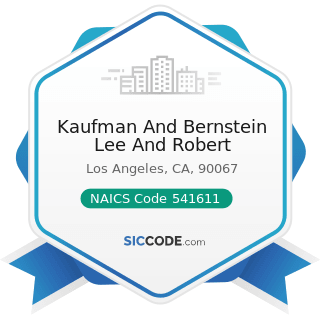 Kaufman And Bernstein Lee And Robert - NAICS Code 541611 - Administrative Management and General...