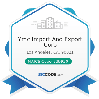 Ymc Import And Export Corp - NAICS Code 339930 - Doll, Toy, and Game Manufacturing