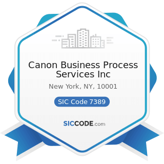 Canon Business Process Services Inc - SIC Code 7389 - Business Services, Not Elsewhere Classified