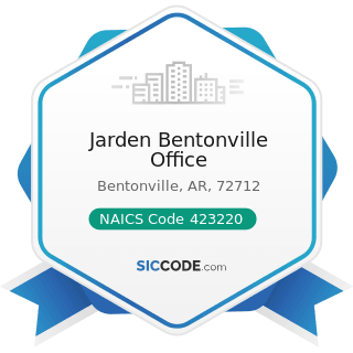 Jarden Bentonville Office - NAICS Code 423220 - Home Furnishing Merchant Wholesalers