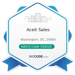 Aceit Sales - NAICS Code 334516 - Analytical Laboratory Instrument Manufacturing
