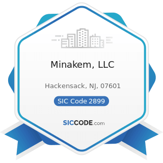 Minakem, LLC - SIC Code 2899 - Chemicals and Chemical Preparations, Not Elsewhere Classified