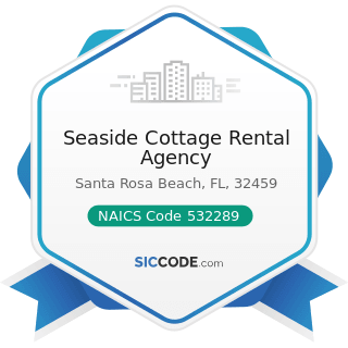 Seaside Cottage Rental Agency - NAICS Code 532289 - All Other Consumer Goods Rental