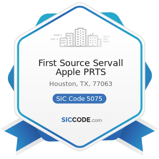 First Source Servall Apple PRTS - SIC Code 5075 - Warm Air Heating and Air-Conditioning...